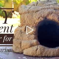 DIY cement shelter for fish aquarium | aquarium decoration | fish cave house | cement craft ideas |