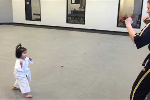 3 Year Old Taekwondo White Belt Reciting Student Creed