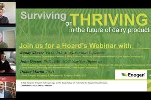 Surviving or Thriving in the Future of Dairy Production? How to be Both Sustainable and Profitable